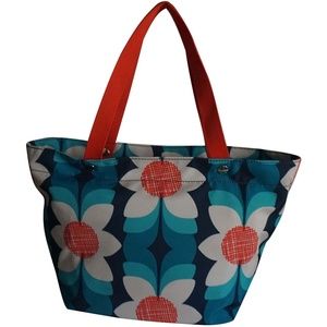 Fossil Keyper East West  Blue Floral Tote